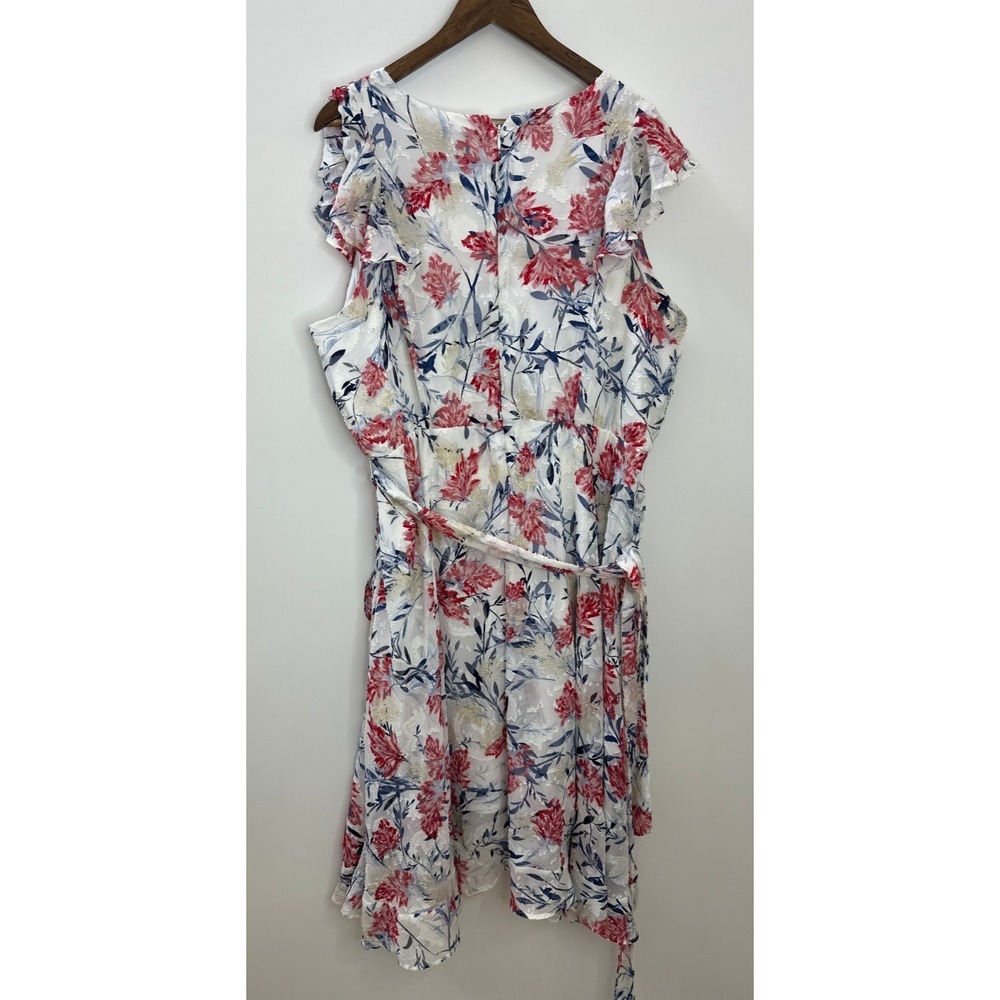 Lane Bryant 4th of July Theme Floral Burnout Dress Tie Plus Size 20 Summer *Flaw - Picture 7 of 15